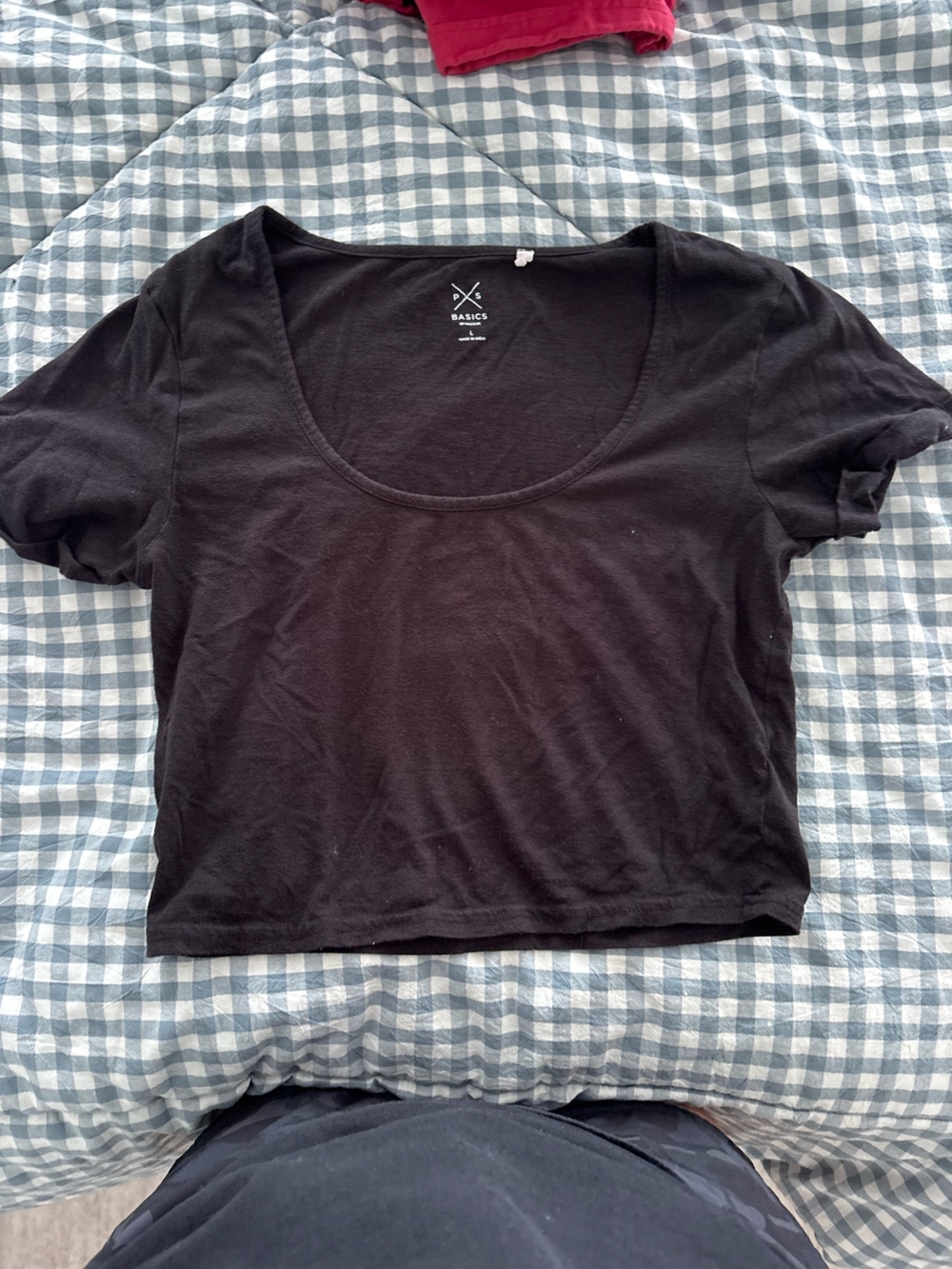 PacSun Black Scoop Neck Short Sleeve Tee